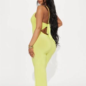 NWT❗️ lime green yellow jumpsuit